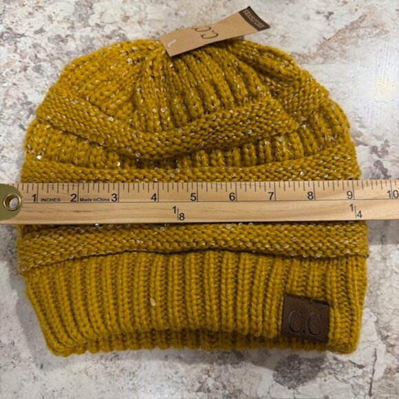 C.C Women Men Unisex Trendy Chunky Soft Ribbed Cable Knit Skull Cap Beanie Hat - Picture 5 of 6